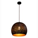 Pendant Light ES Black Embossed Dome OD350mm