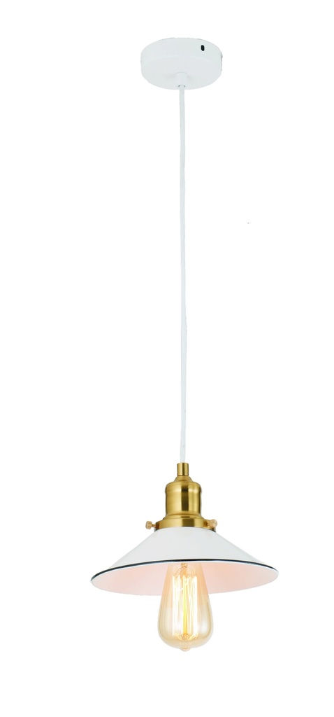 Pendant Light ES 40W White Small Coolie OD220mm x L140mm