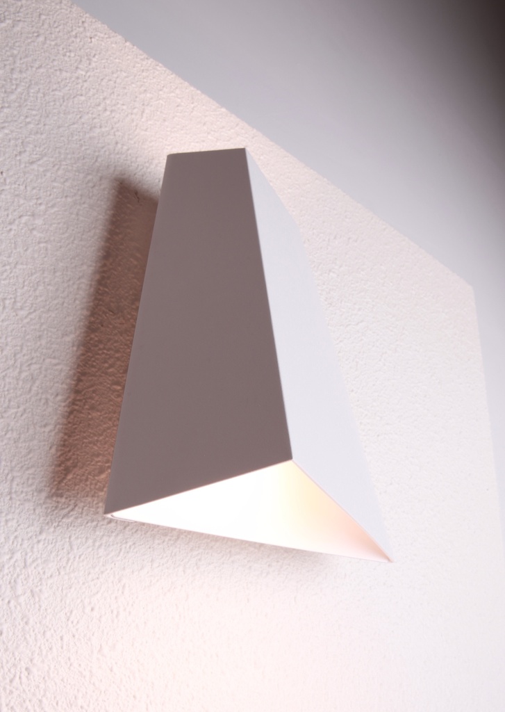 Wall Light Interior Surface Mounted Up/Down LED 12W Triangular Sand White 3000K 469LM