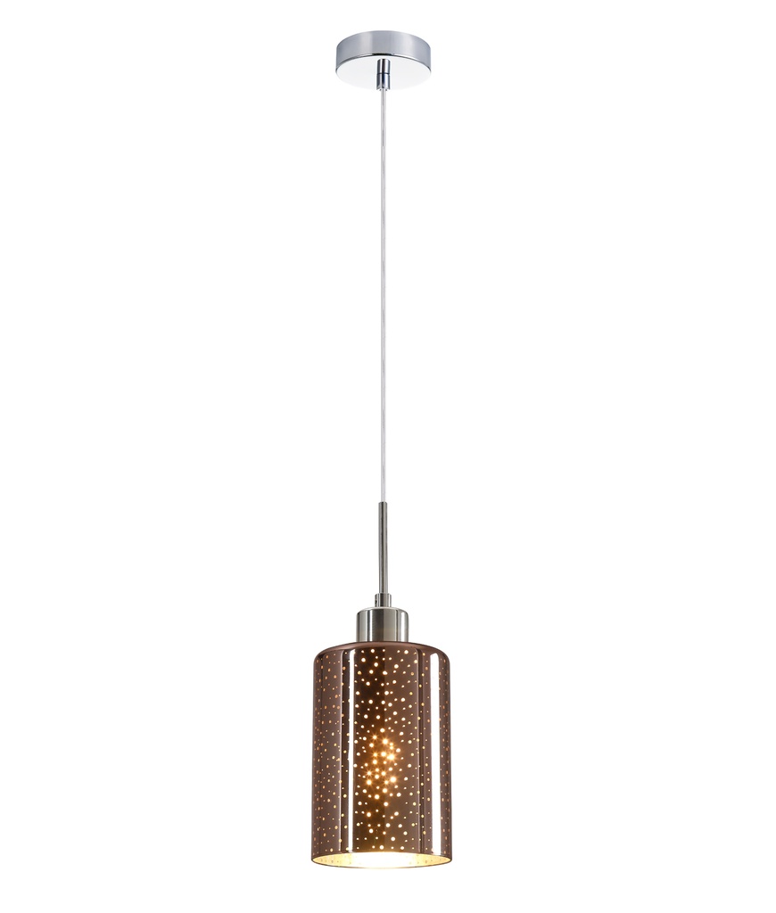 Pendant Light ES 72W Glass Dotted Effect OD120mm x H180mm