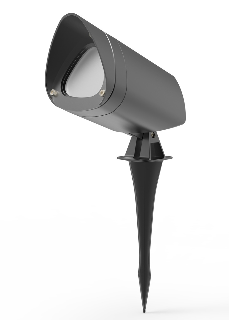 Garden Spike Light Single Adjustable 12V MR16 Dark Grey IP65 Exposed Cable