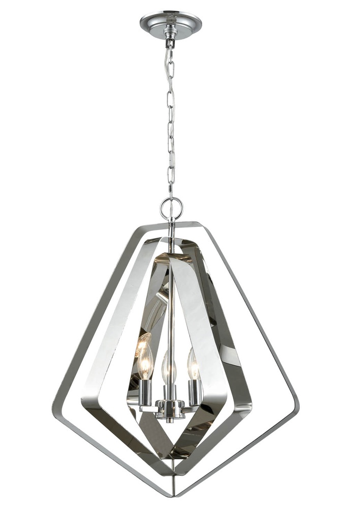 Pendant Light SESx3 Stainless Steel Pentagon x 3 OD505mm