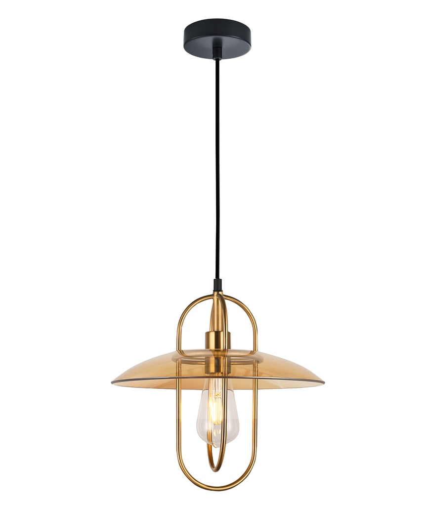Pendant Light ES Oblong with Clear Glass Coolie OD315mm
