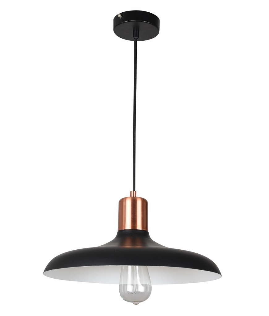 Pendant Light ES Dome with Copper Highlight OD400mm