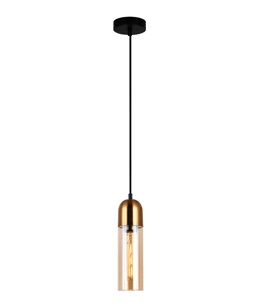 Pendant Light ES Glass Round Top Cylinder OD80mm