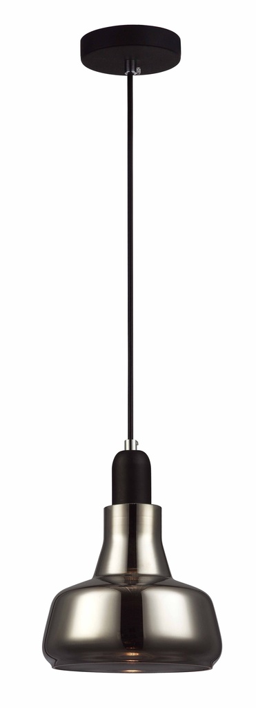 Pendant Light GU10 Smoke Glass Dome OD165mm