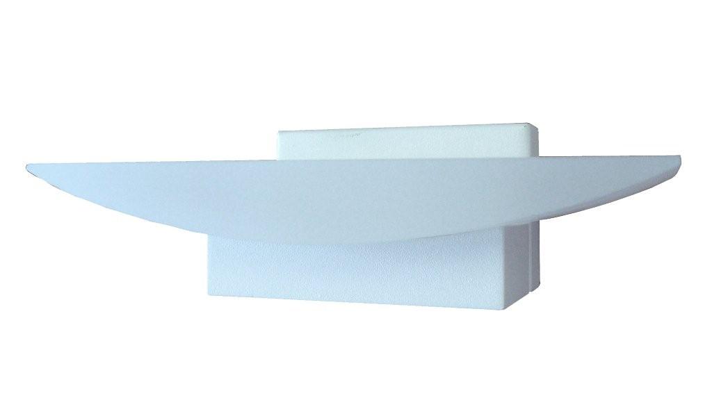 Wall Light Interior Surface Mounted 6W Curved Uplight Matte White 3000K Frosted Glass 660LM