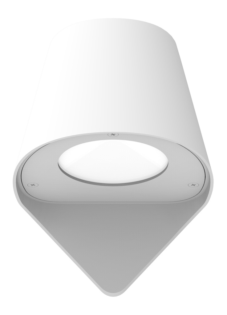 Wall Light Surface Mounted GU10 Cone White IP44 Opal Diffuser