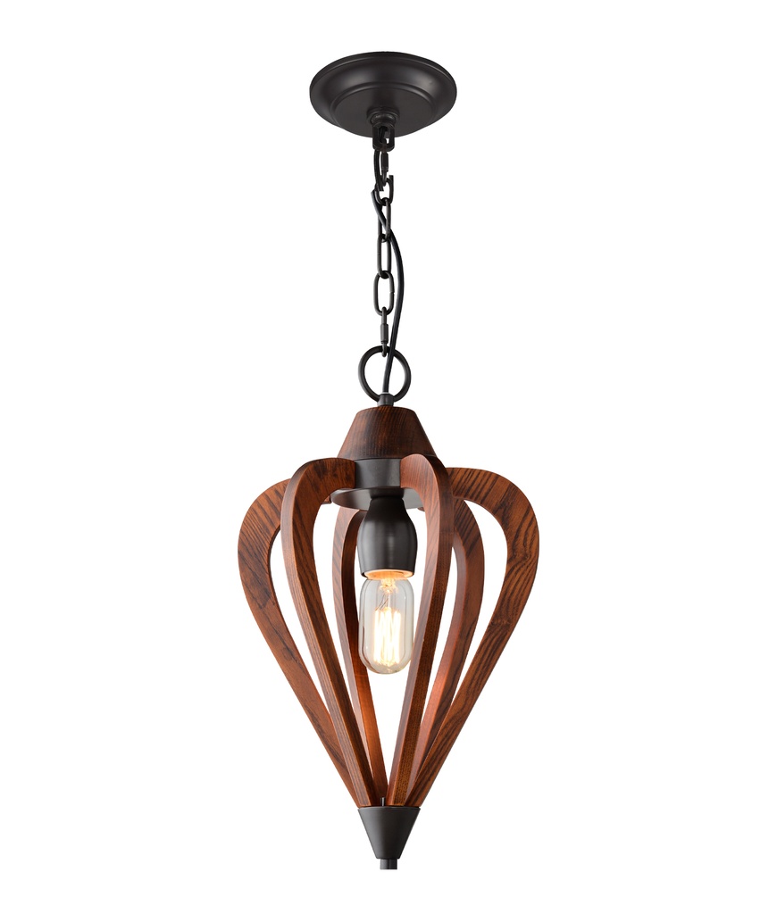 Pendant Light ES Tuscan Coffee Cherry Wood Arrow