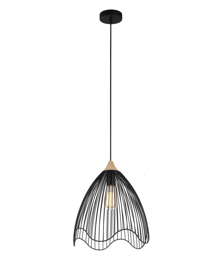 Pendant Light ES Wire Cone with wavy edge OD330mm