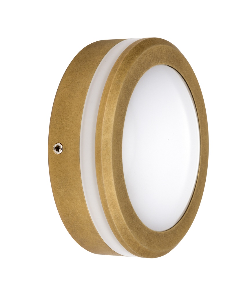 Step Light Surface Mounted 6W Round Antique Brass 3000K IP65 Open OD98mm 600LM