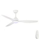 Eco Style DC Ceiling Fan by Fanco with LED Light – White 52″