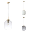 FLAUNT GLASS PENDANT 240V E27 SATIN BRASS