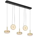GOVAN 5LT BAR PENDANT 5x10wLED L980 W150 H70 3000k non-DIM CAB2M D150*70
