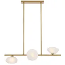 ZECCA 3 HORIZONTAL LTS PENDANT 3x6wG9max GLASS D200