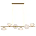 ZECCA 6 LTS PENDANT 6x6wG9max L1500 GLASS D200
