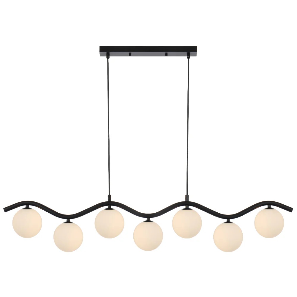 ORTON 7 LIGHT PENDANT BLACK