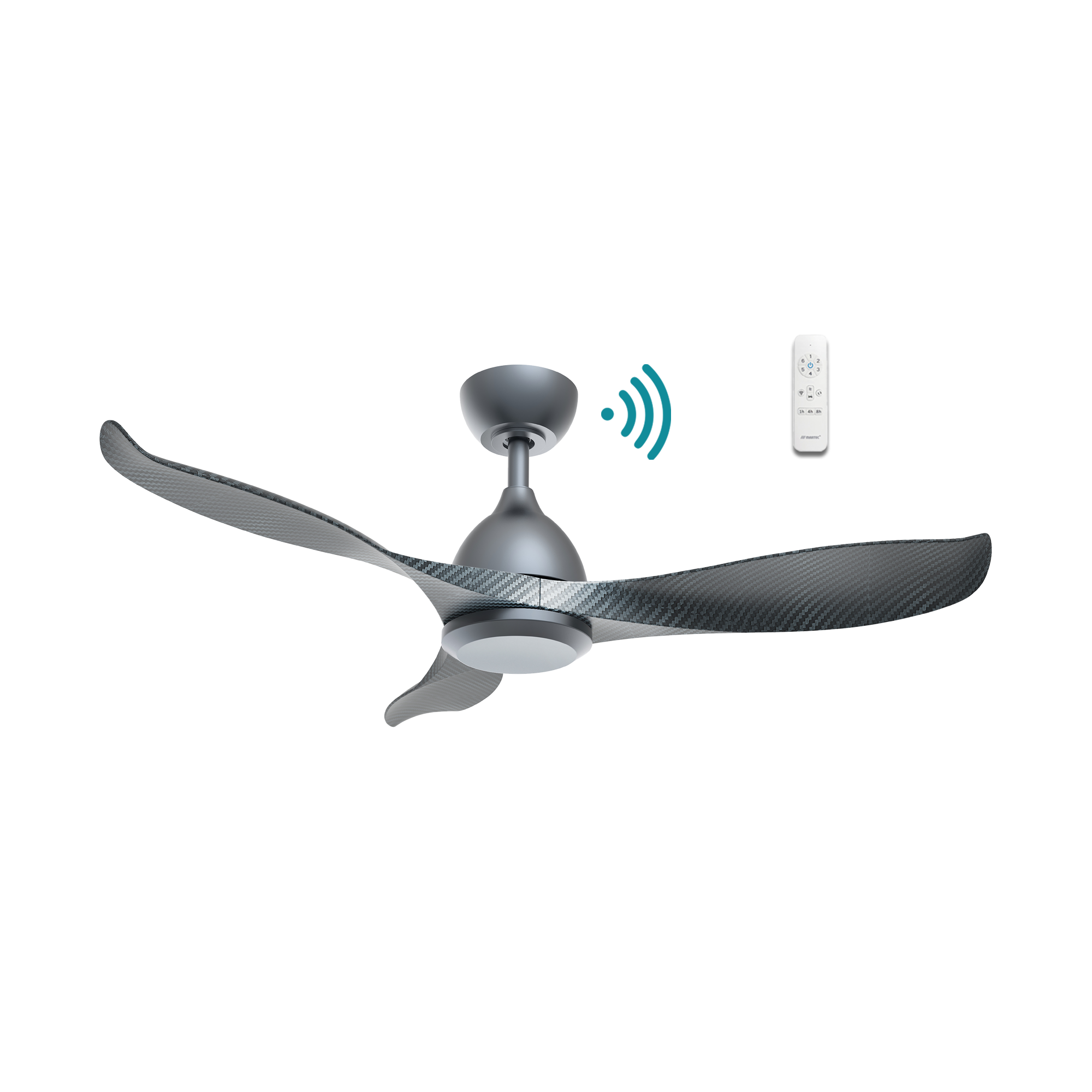 SCORPION DC 52" SMART CEILING FAN WITH WIFI REMOTE CONTROL | GRAPHITE/CARBON BLADES