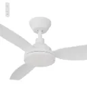 Clayfield DC 52" (1320mm) White 18W LED - All ABS, Quick Connect Blade system.