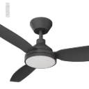 Clayfield DC 52" (1320mm) Black 18w LED  - All ABS, Quick Connect Blade system.