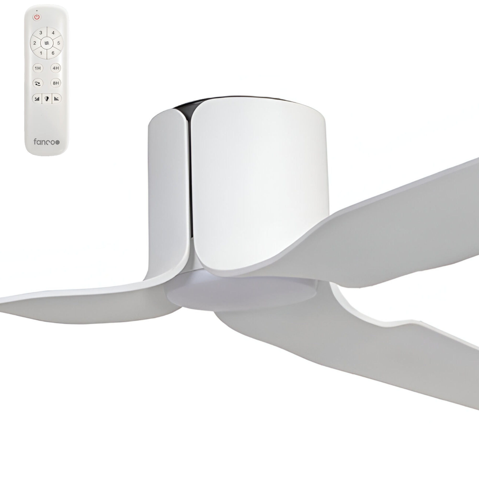 Fanco Flow 52" Low Profile DC Ceiling Fan with LED Light and Remote