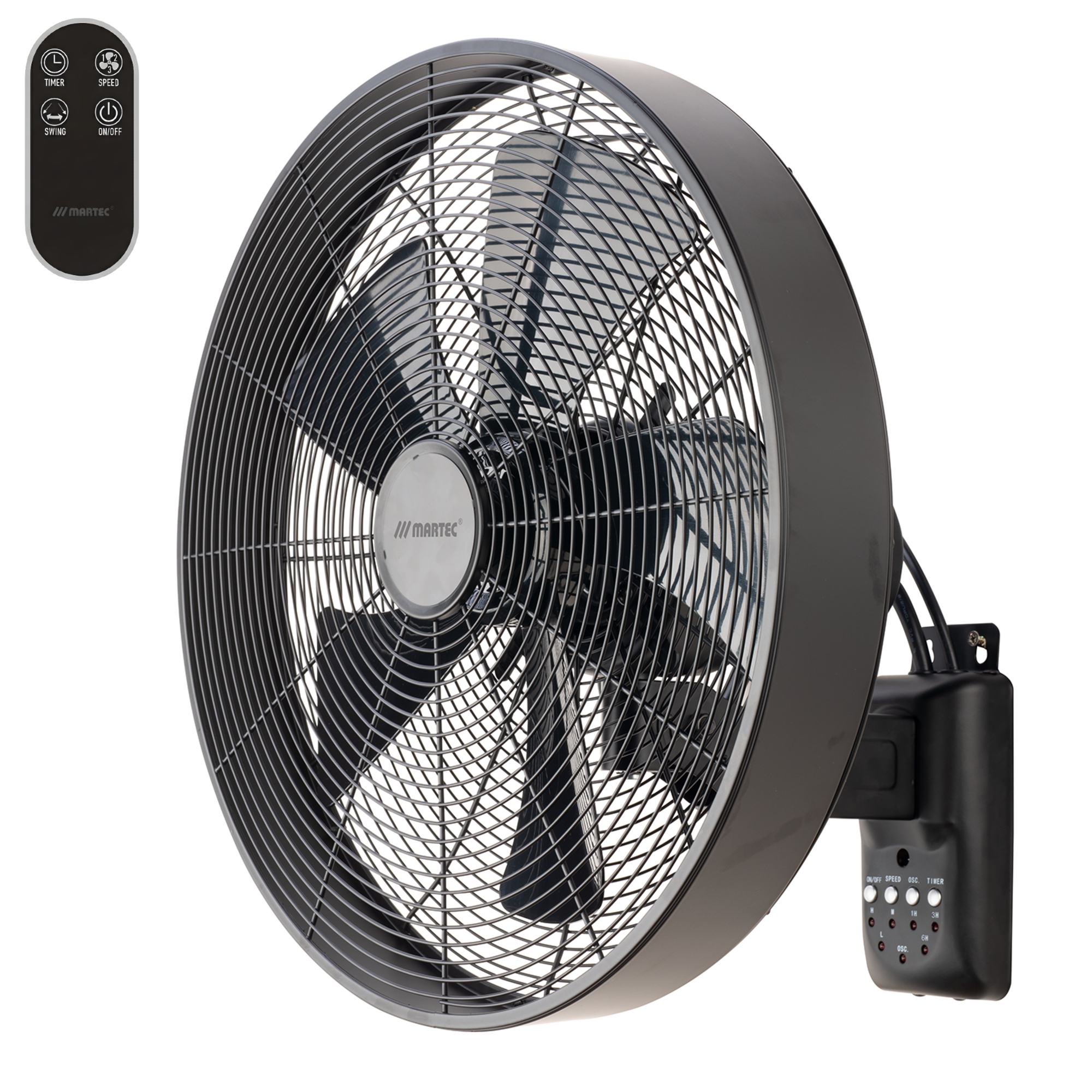 Martec Como 15" AC Wall Fan with Remote