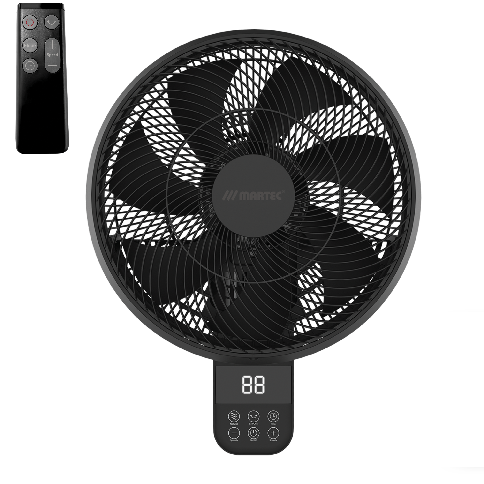 Martec Avalon 14" Smart WiFi Wall Fan with Remote Control