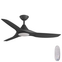 CloudFan SMART DC Ceiling Fan by Calibo with LED Light – Black 48″