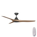 CloudFan SMART DC Ceiling Fan by Calibo – Black with Teak Timber Style ABS Blades 48″
