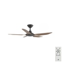 Storm DC Ceiling Fan by Calibo – Black with Koa Timber Style ABS Blades 42″