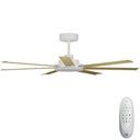 Alula SMART DC Ceiling Fan by Calibo – White with Bamboo Blades 60″