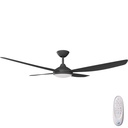 Vanga DC Ceiling Fan by Calibo with LED Light – Black 56″