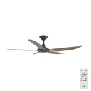 Storm DC Ceiling Fan by Calibo – Black with Koa Timber Style ABS Blades 48″