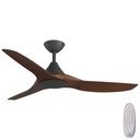 CloudFan SMART DC Ceiling Fan by Calibo – Black with Koa Timber Style ABS Blades 48″