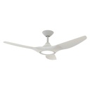 Strike DC Ceiling Fan by Domus with LED Light – White 48″