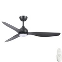 Eco Style DC Ceiling Fan by Fanco with LED Light – Black 52″