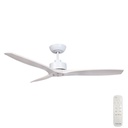 Wynd DC Ceiling Fan by Fanco – White and Handcrafted White Washed Blades 54″