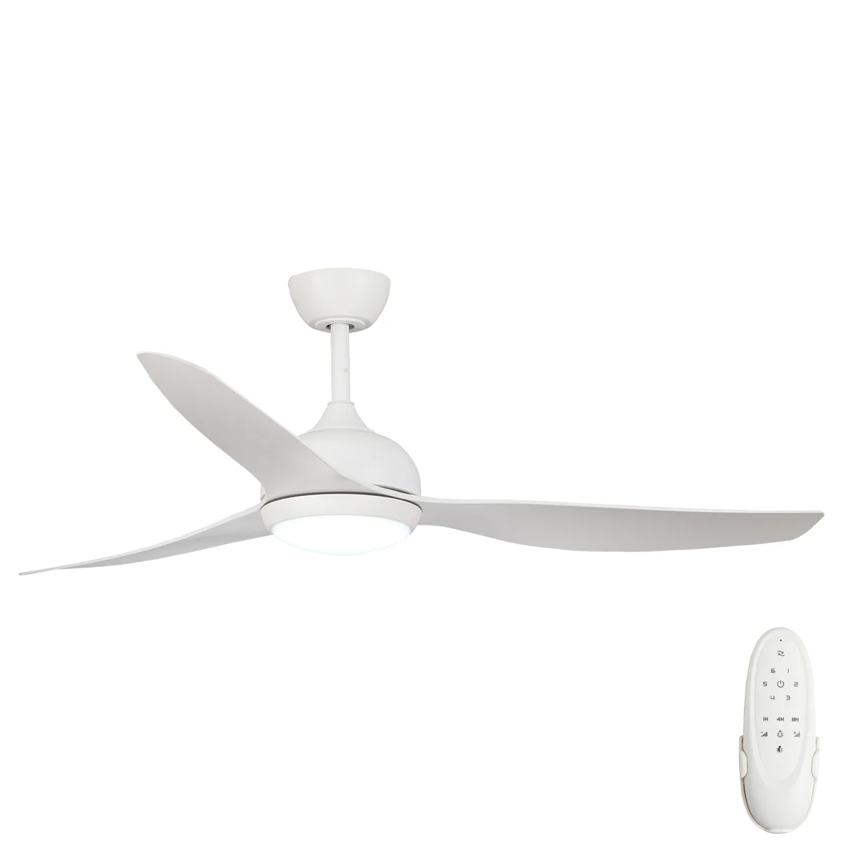 Eco Style DC Ceiling Fan by Fanco with LED Light – White 60″