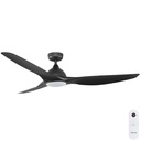 Horizon DC SMART Ceiling Fan by Fanco with LED Light – Black 52″
