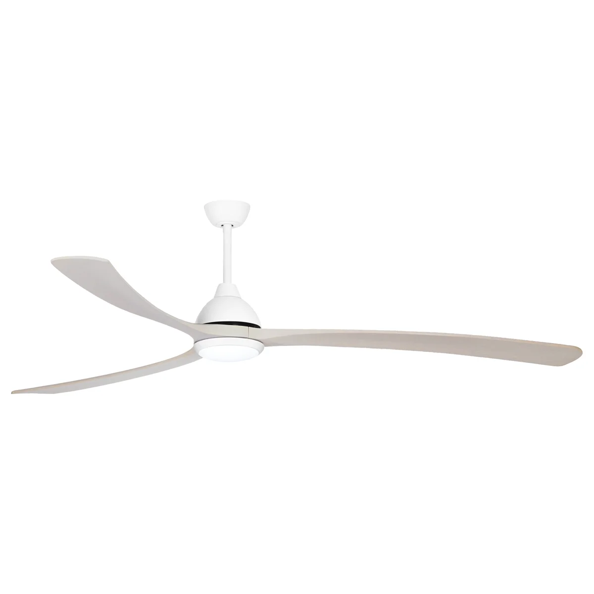 Sanctuary DC Ceiling Fan by Fanco with LED Light & Remote – White with Whitewash Timber Blades 92″