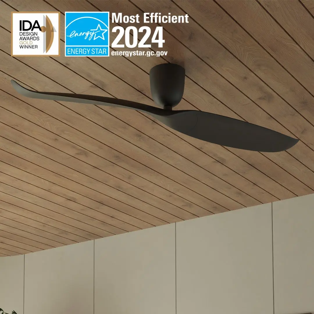 2 Blade 50" Aeratron AE2+ DC Ceiling Fan With Remote - Dark Walnut
