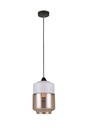 Pendant Light ES White with Amber Glass Jar OD180mm