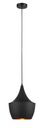 Pendant Light ES Black Angled Bell OD250mm