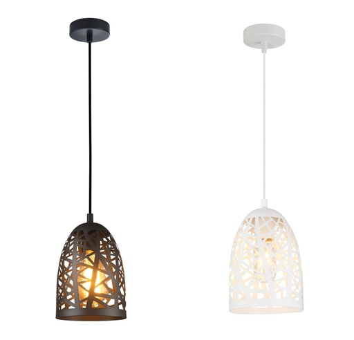 Pendant Light ES 72W Iron Cage Ellipse OD140mm x H200mm