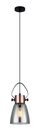 Pendant Light ES Smoke Glass Ellipse with Copper highlights OD145mm