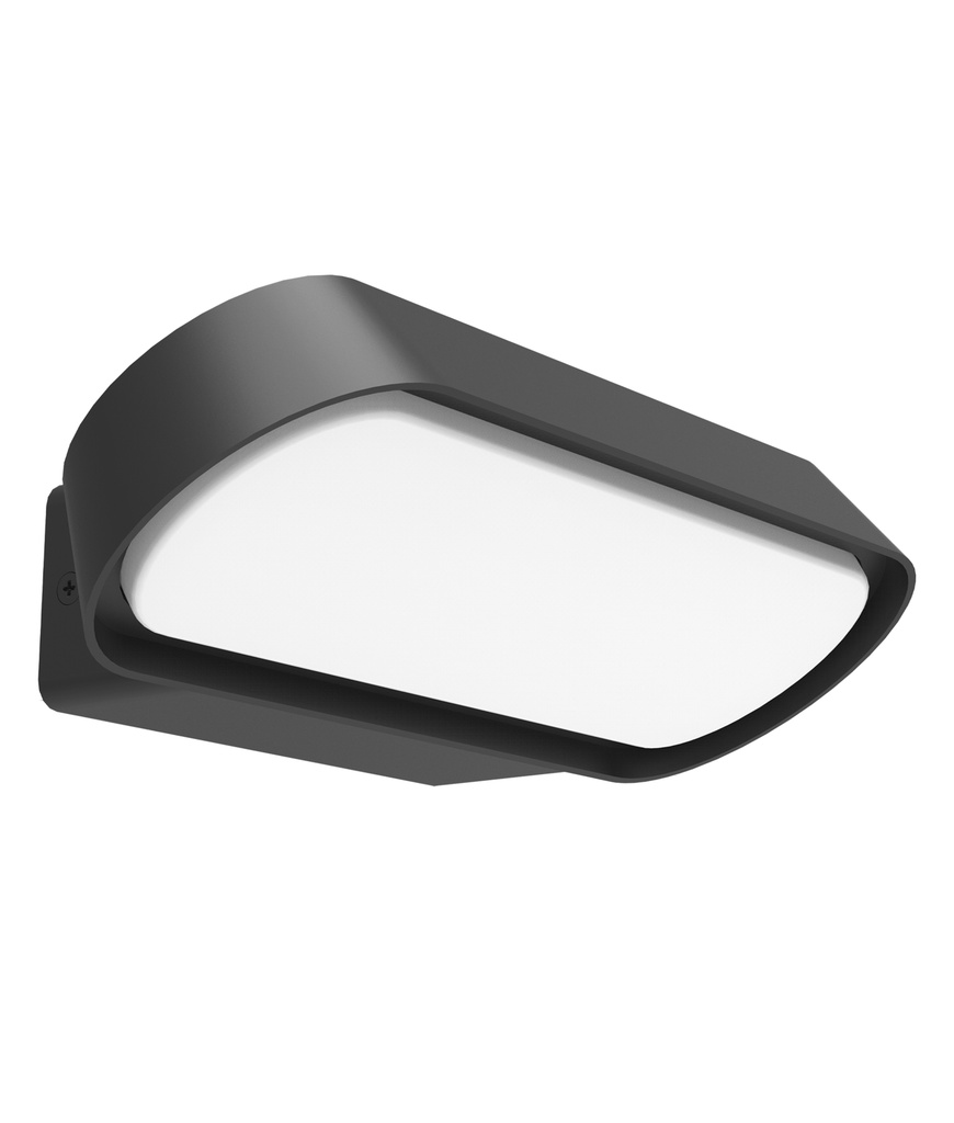 Wall Light Surface Mounted 13W Rectangular 3000K IP65 Opal Diffuser Rounded 330LM