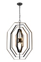 Pendant Light G9x8 Antique Gold Octagon x 5 OD640mm