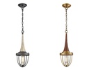 Pendant Light ES Wood & Cage OD180mm