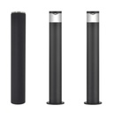 Bollard Light Round Black IP54 H445mm Low Glare & H380mm Extension