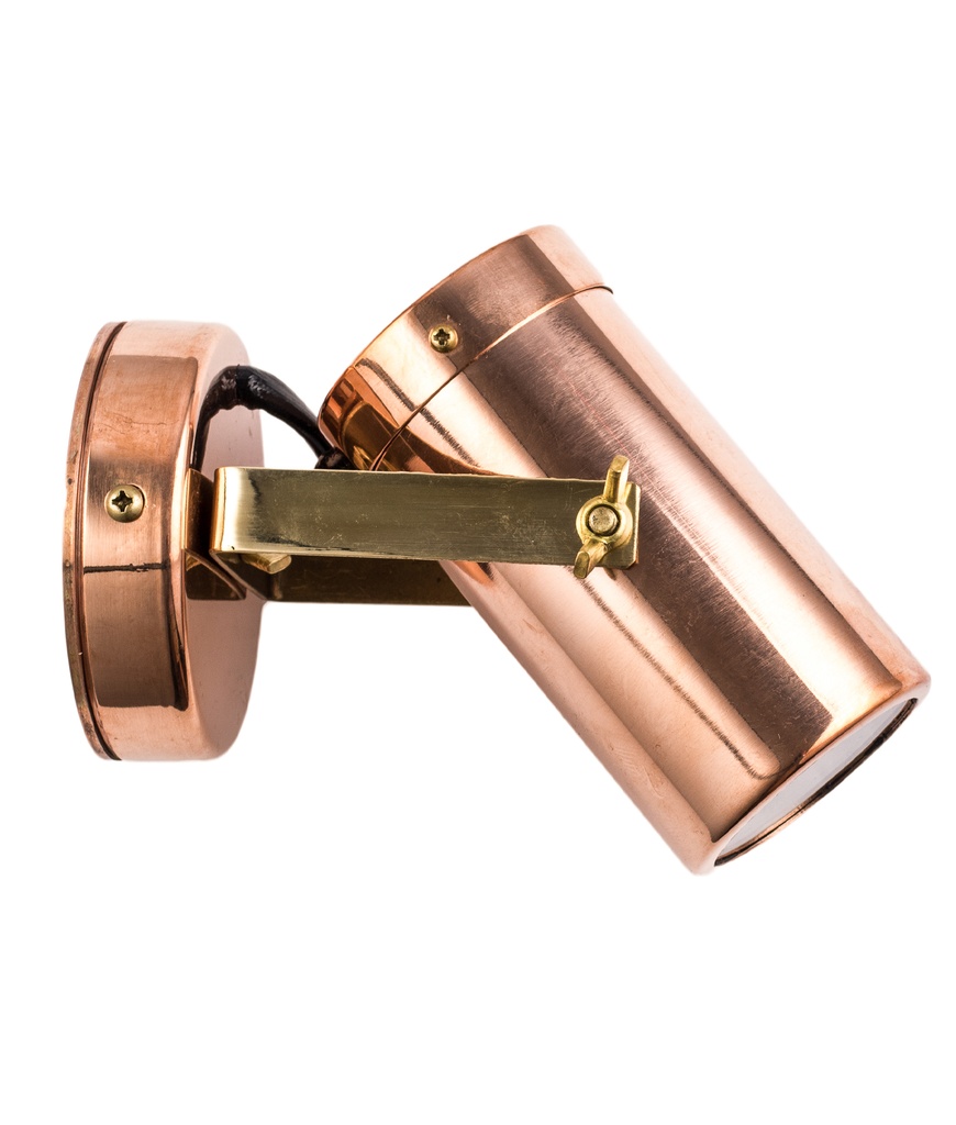 Spot Light Single Adjustable GU10 or MR16 Copper IP54 Brass Bracket Anti-Glare